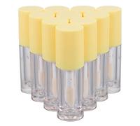 10 Pezzi Tubi per Lucidalabbra Vuoti da 6ml in ABS Giallo | Gloss Labbra Fai e Viaggi Brevi, con Testina Interna, Leggero e Perdite
