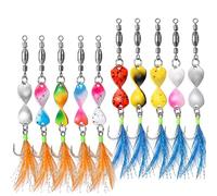 10 pezzi Twist Spoons per trota, esche da trota con Rolling Swivels UV attivi, esche per trote, accessori per la pesca alla trota