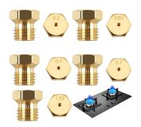 10 Pezzi Ugelli Gas GPL Universali per Bruciatori a Gas Metano e Propano, Kit Installazione Fornelli a Gas Butano, Ugelli GPL per Cucina, Ricambio per Stufe e Bruciatori, Modelli 0,5/0,7/0,87/1,02mm