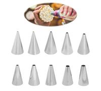 10 Pezzi Ugelli Per Tubi Tondi Ugelli Per Tubi In Acciaio Inossidabile Ugelli Per Decorare La Crema Strumenti Per Decorare Torte Oggetti Di Scena Per La Cottura