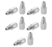 10 Pezzi Ugello Ingrassatore M4x5,15 MM in Ottone Nichelato, Testa | Filettatura Maschio M4, Profilo Diritto Avvitabile, Accesso Agevole in Spazi Stretti, per Officina e Assistenza