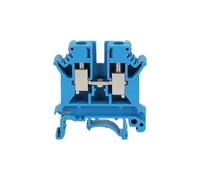 10 pezzi UK 6N Connettore passante a vite UK 6 mm² Morsettiera elettrica universale multicolore for guida DIN UK6N(UK6N-Blue)