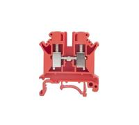 10 pezzi UK 6N Connettore passante a vite UK 6 mm² Morsettiera elettrica universale multicolore for guida DIN UK6N(UK6N-Red)
