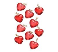 10 pezzi unici componenti acrilici gioielli a forma di cuore ciondoli multifunzionali adatti per la progettazione di collane fascino cuore innocente, TAGLIA UNICA, come descritto, come descritto