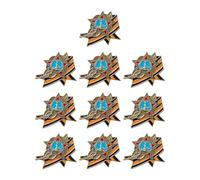 10 pezzi unico fiocco e dettaglio grano spilla simboleggia la storia sovietica e il patriottismo accessorio di moda storico russo pin, One Size, come descritto