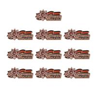 10 pezzi unico fiocco e dettaglio grano spilla simboleggia la storia sovietica e il patriottismo accessorio di moda storico russo pin, One Size, come descritto