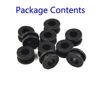 10 Pezzi Universal-Motorcycle Gomma Gommino Supporto Set Lato Cover FENDER