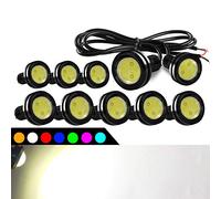 10 pezzi Universale Alta Potenza Bianco 9w 23mm LED Eagle Eye Ammortizzatore DRL luci di Marcia Diurna Fendinebbia luce del Motociclo luce Coda luce di Backup Motore autoLiquidazione luci di Marcatura