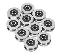 10 Pezzi V624ZZ 4x18x8mm Cuscinetto in Acciaio Cuscinetti a Sfere a V, Cuscinetti a Sfere Puleggia Guida a Doppia Schermatura per Binario di Movimento Ad Alta Velocità
