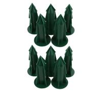 10 Pezzi Vaso Funerario in Plastica con Picchetto da Suolo Verde | Bouquet e Fiori Artificiali, Installazione Semplice, Resiste a Vento e Intemperie, per Cimitero All'aperto