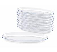 10 Pezzi Vassoi Ovali Trasparenti cm.33x17 per Dolci Vassoio Dolci Plastica