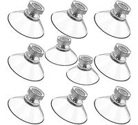 10 Pezzi VentosaØ 25mm,Ventosa Forte in PVC Trasparente,Ventose Rotonde con Dadi a Vite,per Appendere Tutti i Giorni Campeggio Vetro Bagno Cucina Decorazione Domestica