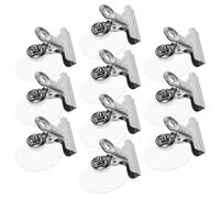10 Pezzi Ventosa Clip in PVC e Ferro per Finestre e Cartelli | Uso Versatile e Delicato Sulle Superfici, per Bagno, Auto e Negozio, Mantiene Biglietti Ben Visibili