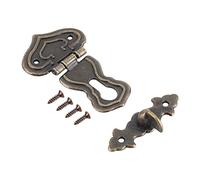 10 pezzi Vintage Hasp Box Hasp Lock Latch Decorativi Retro incisi in bronzo Disegni Hasp Treasures Box Hasp Lock con viti per scatole di legno Scatola di gioielli e scatola di cartone Armadietto hardw