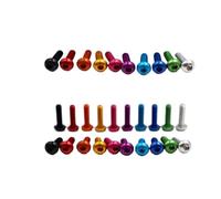 10 pezzi Vite a testa bombata in alluminio M2.5 M3 M4 M5 M6 Vite a testa esagonale in alluminio colorata(Purple,M2.5x6)