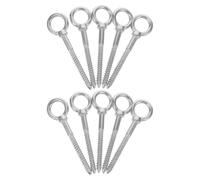 10 Pezzi Vite ad Occhiello in Acciaio Inox Argento | Autofilettante, Resistente Ruggine e Deformazione, per Piante Sospese e Luci Esterne