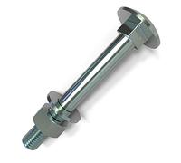 10 pezzi viti di bloccaggio M10 x 100 a testa piatta + dadi e rondelle U, lunghezza 30-200mm, selezione: 10x M10x100