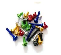 10 pezzi Viti in alluminio M3 M4 M5 M6 Bulloni for macchine a testa tonda con testa tonda a sei lobi in alluminio anodizzato colorato(Black,M6x16 10pcs)