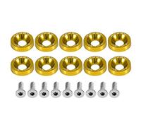10 Pezzi Viti M6 Rondella Vite a Testa Cilindrica in Acciaio Inossidabile Modifica M6 Guarnizione Bullone Auto Telaio Decorazione Vite Viti da 6 MM per Parafango per License