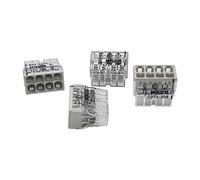 10 pezzi Wago 2273-208 Scatola di giunzione COMPACT morsettiera Ø 0,5-2,5 mm², a 8 poli, trasparente/grigio chiaro