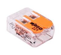 10 Pezzi Wago Connettore Compatto A Leva 2 Vie 221-412