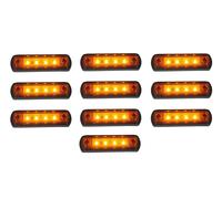 10 Pezzi X 12V 4 LED Laterali Arancione Ambra Luci per Iveco Volvo Ford Mercedes