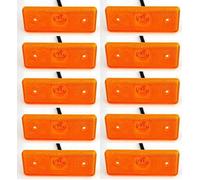 10 Pezzi X 24V 4 LED Laterali Arancione Ambra Frecce Luci Camion Rimorchio Bus