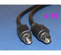 10 Pezzo Alta Qualità S-VHS Super VHS VIDEO Cavo 4 Pin Hosiden Mini-Din Spina