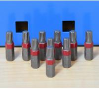 10 Pezzo Würth TX30 Punta 1/4 Pollici 25mm Lungo Punte Torx Viti Rosso