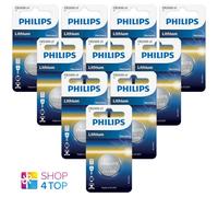 10 PHILIPS Cr2450 Litio Batterie 3V Cella a Moneta Bottone Dl2450 1Bl Exp 2028
