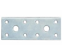 10 piastre forate, piastra forata, 100 x 35 x 2,5 mm, argento zincato