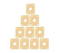 10 piastre jack Yootones in plastica quadrate compatibili con chitarra Epiphone Les Paul (giallo)