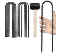 10 picchetti per tenda in acciaio zincato, lunghezza 30 cm, picchetti stabili con filettatura, ancoraggio per trampolino Ø 5 mm con martello, picchetti per tende, campeggio, trampolini, tende da sole