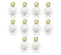 10 piccole bottiglie cosmetiche da viaggio da 15 ml in vetro, incluse opere d'arte a forma di rosa per un'applicazione precisa della cura della pelle contenitori cosmetici