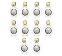 10 piccole bottiglie cosmetiche da viaggio da 15 ml in vetro, incluse opere d'arte a forma di rosa per un'applicazione precisa della cura della pelle contenitori cosmetici