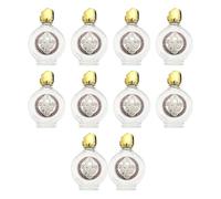 10 piccole bottiglie cosmetiche da viaggio da 15 ml in vetro, incluse opere d'arte a forma di rosa per un'applicazione precisa della cura della pelle contenitori cosmetici