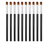 10 piccoli pennelli da trucco, pennelli piatti per correttore, ombretto, sfumatura, correttore, pennello sotto gli occhi con setole sintetiche morbide, pennelli portatili per rossetto, sopracciglia