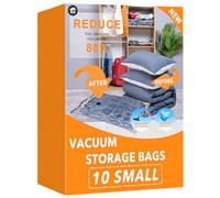 10 piccoli sacchetti sottovuoto salvaspazio per coperte, trapunte, cuscini, vestiti