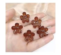 10 piccoli strumenti intrecciati per donne e ragazze e bambini, forcine per capelli in acrilico, mini fermagli per capelli (caffè)