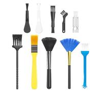 10-Piece Computer Brush Set, Portable Keyboard Cleaner, Gadget Cleaning Tool, Detailing Gadgets for Home Offices, Phone, Console, Desktop, Mousepad and Tablet Cleaning, Mixed Color