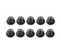 10 Piece M4 Nylon Insert Lock Nuts, Anodized Aluminum Alloy Self Locking Hex Nuts, Set for Vehicles, Machinery Applications