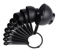 10-Piece Measuring Spoon Set - Round Plastic Measuring Spoons for Precise Baking Measurements