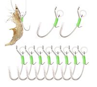 10-Piece Sea Fishing Float Shrimp Rig - High Carbon Steel