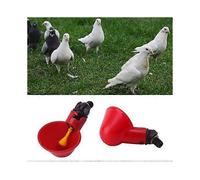 10 Pieces Automatic Poultry Drinking Cups Poultry Water Bird Feeder Automatic Plastic Drinker for Chicken Hen House Chicken Coop Feeding A DPG