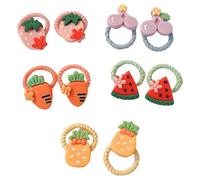 10 Pieces Bambino Elastico Fascia Dei Capelli Con Tema Di Frutta Chiaro Legami Per I Bambini Vari Acconciature Abbigliamento Quotidiano