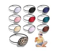 10 Pieces Silk Eye Patch Adjustable Eye Patch Lazy Eye Patches Silky Elastic Eye Patches for Adults