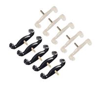 10 piedini per spalliera per violino - 4/4 e 3/4 piedi lunghi per spalliera per violino, parti e accessori per violino bianco e nero, compatibili con violino di dimensioni standard (4/4, 3/4)