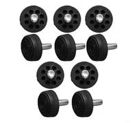 10 piedini regolabili M6, M8, M10, nero, in plastica, per mobili, tavoli e armadi, robusti feltrini con filettatura per la riduzione del rumore (M8 x 30 x 20 mm)