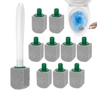 10 pietre pomice per WC, pietra pomice per la pulizia del WC con manico, pietra pomice sostituibile per la pulizia, bastoncini pomice naturale per prodotti per la pulizia bagno piscina WC anticalcare