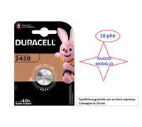 10 pile batterie DURACELL CR2450 LITIO 3V Litio